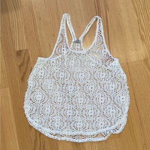Cream Crochet Overlay Tank